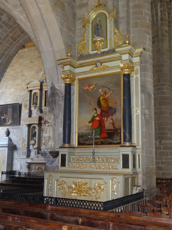 Autel du martyre de Sainte Barbe dans la Basilique Saint-Sauveur de Dinan