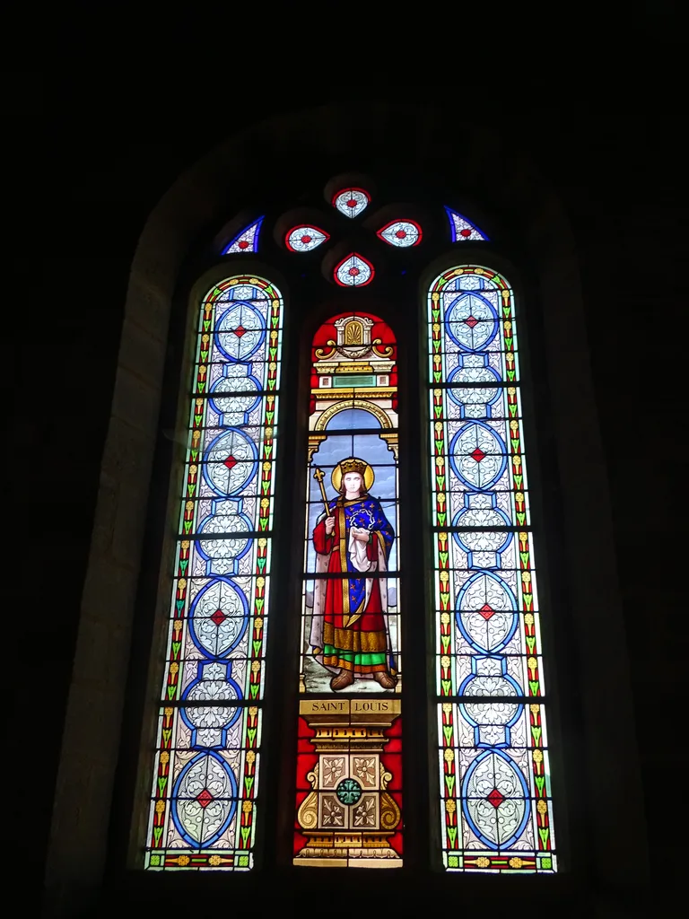 Vitrail Baie 8 : Saint-Louis dans l'Église Saint-Nicolas de Loudéac