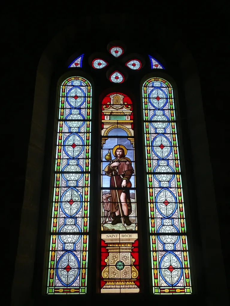 Vitrail Baie 12 : Saint-Roch dans l'Église Saint-Nicolas de Loudéac